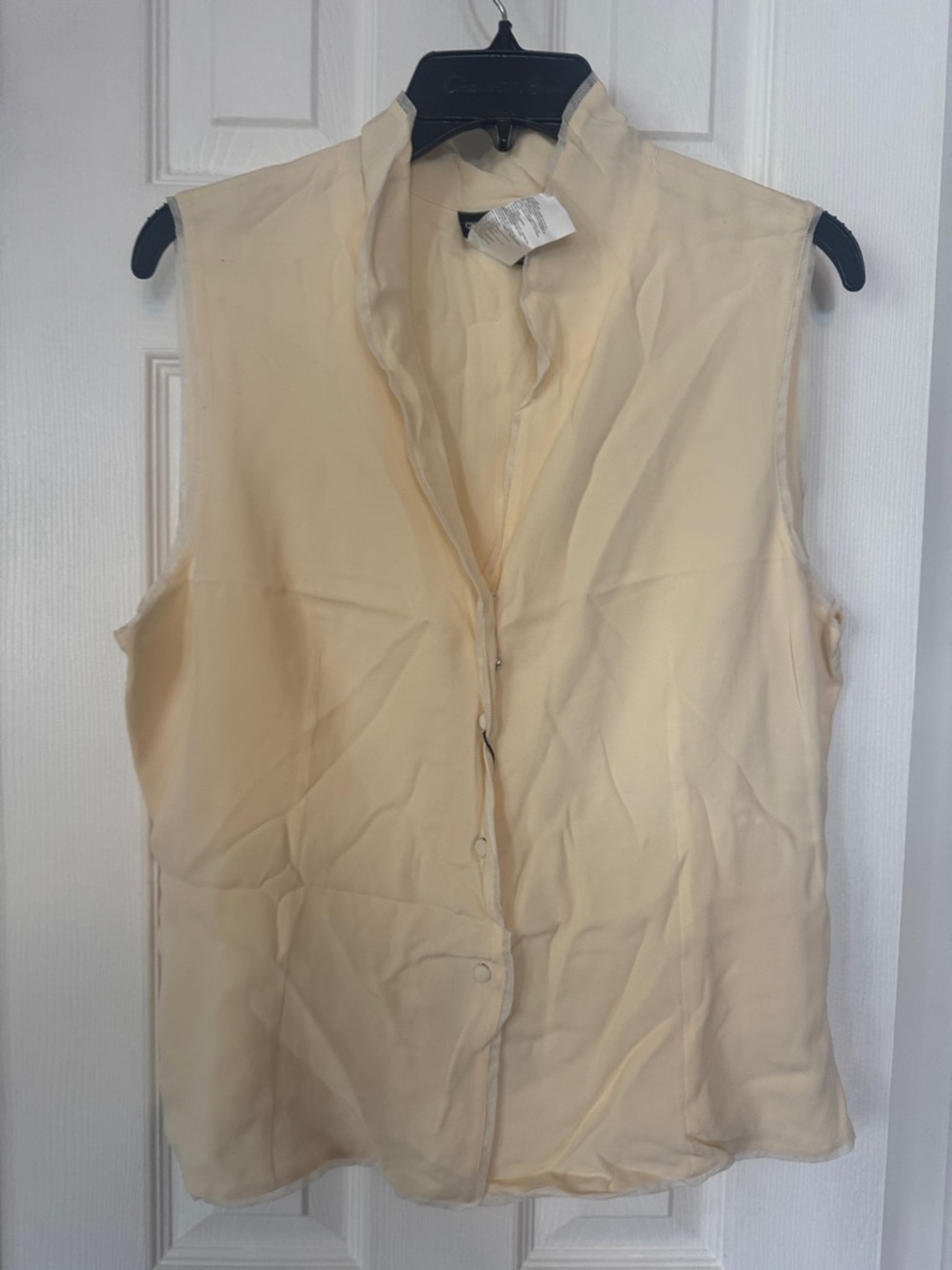 Giorgio Armani Pale Cream Silk Button-Front Camisole